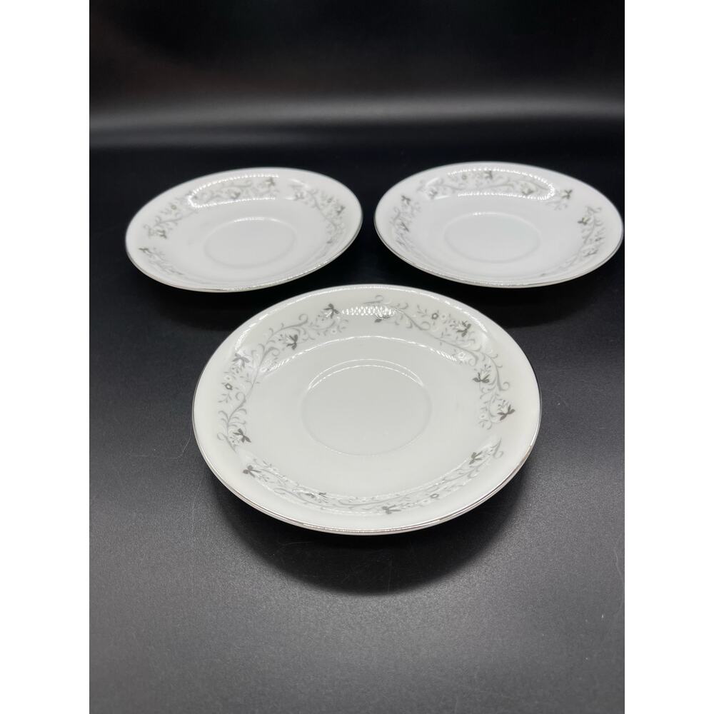 Vintage Moon Mist Fine China Set of 3 Saucers # 3000 Made in Japan